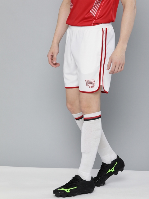 

HRX by Hrithik Roshan Men White Solid Regular Fit Football Shorts