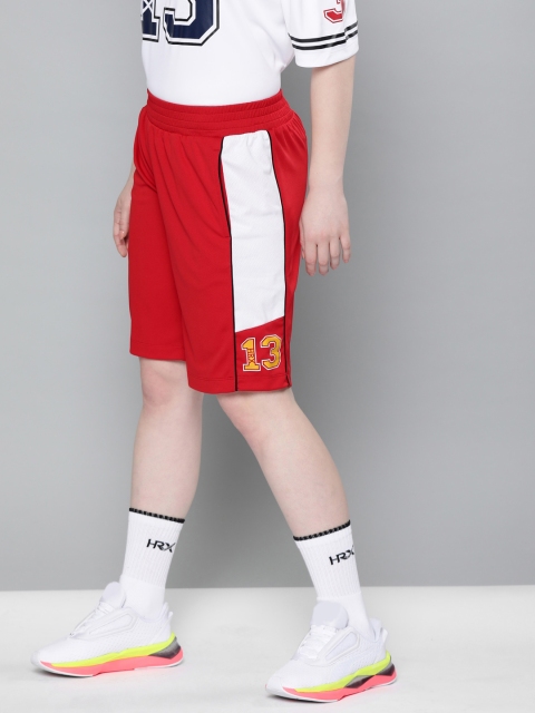 Women Red Basketball Regular Fit Shorts