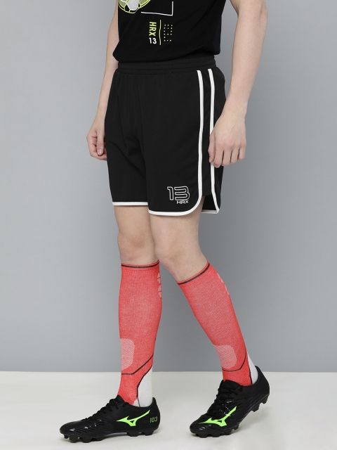 

HRX by Hrithik Roshan Men Black Solid Regular Fit Sports Shorts