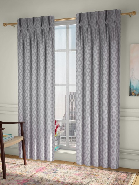 

CURTAIN LABEL Grey Set of 2 Long Door Curtains
