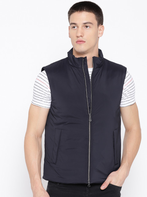 

Geox Men Navy Blue Solid Lightweight Padded Jacket
