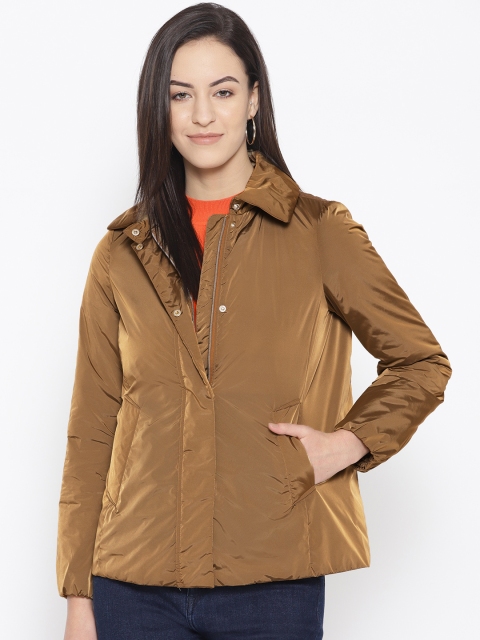 

Geox Women Brown Solid Padded Jacket