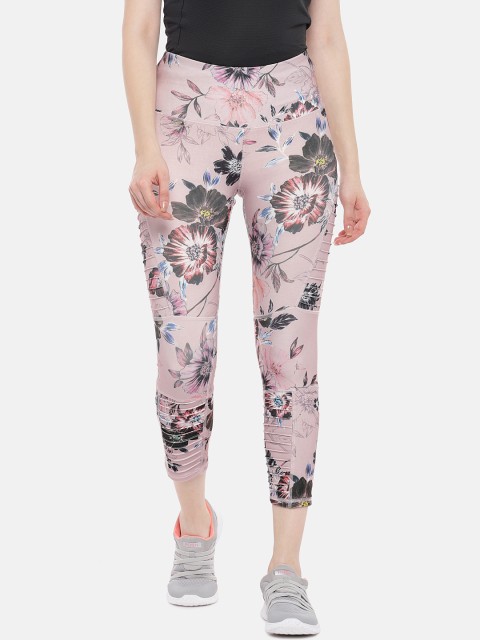 

ARX Active Women Pink & Grey Printed X-Dri Moisture Wicking Tights