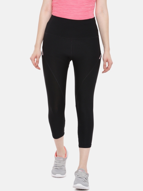 

ARX Active Women Black Solid Cropped Tights