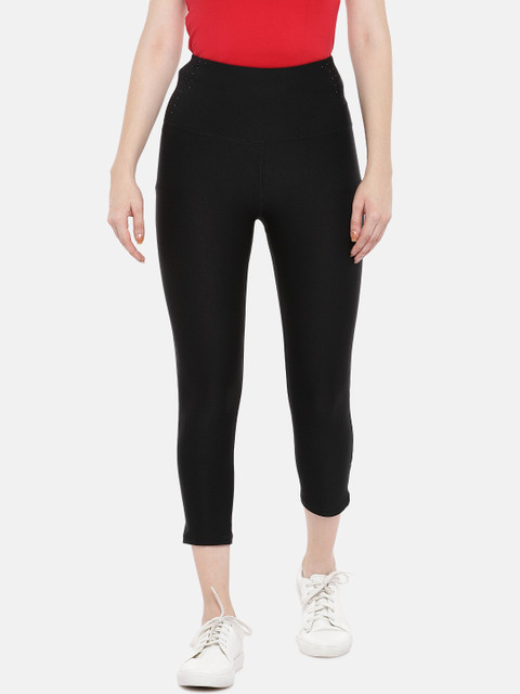 

ARX Active Women Black Solid X-Dri Moisture Wicking Tights