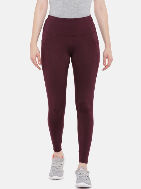 

ARX Active Women Maroon Solid Tights