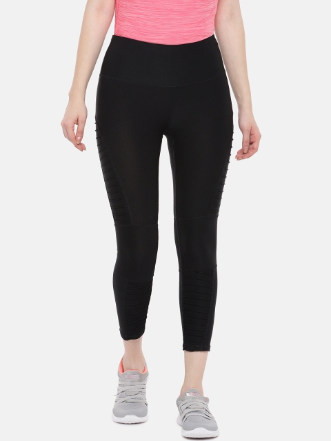 

ARX Active Women Black Solid Cropped Tights
