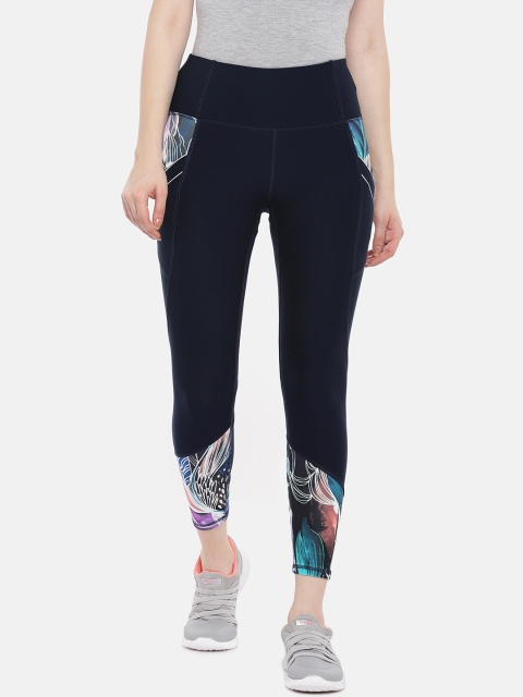 

ARX Active Women Navy Blue Solid X-Dri Moisture Wicking Tights