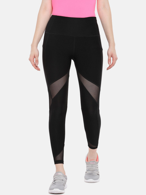 

ARX Active Women Black Solid X-Dri Moisture Wicking Tights