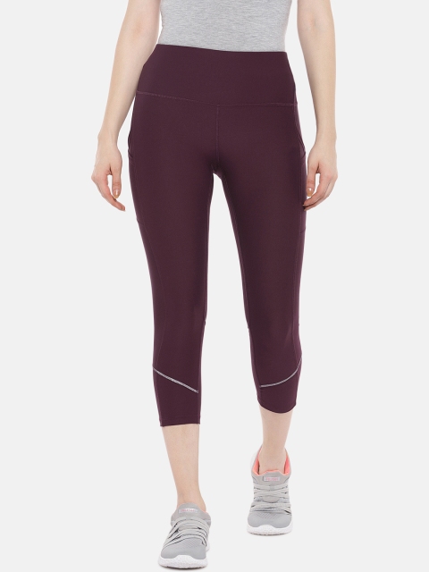 

ARX Active Women Burgundy Solid X-Dri Moisture Wicking Tights