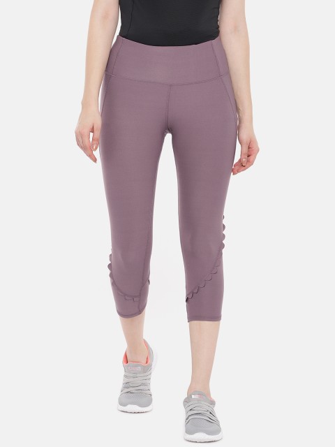 

ARX Active Women Mauve Solid 3/4th Tights
