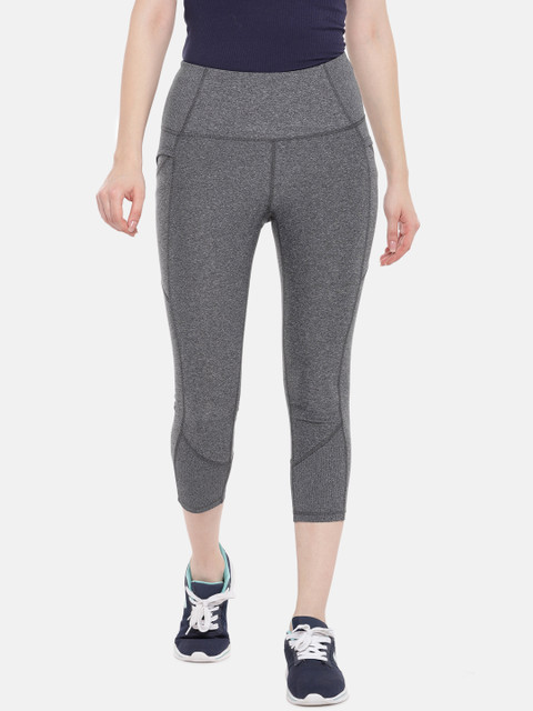 

ARX Active Women Grey Solid 3/4th Tights