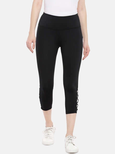 

ARX Active Women Black Solid X-Dri Moisture Wicking Tights