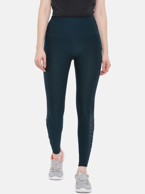 

ARX Active Women Teal Blue Solid Tights