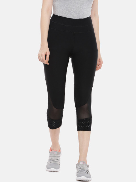 

ARX Active Women Black Solid X-Dri Moisture Wicking Tights
