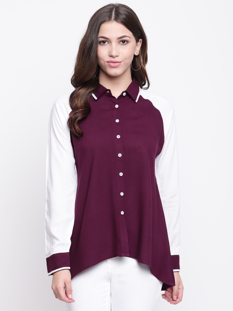 

Ginni Arora Label Women Purple Regular Fit Solid Casual Shirt