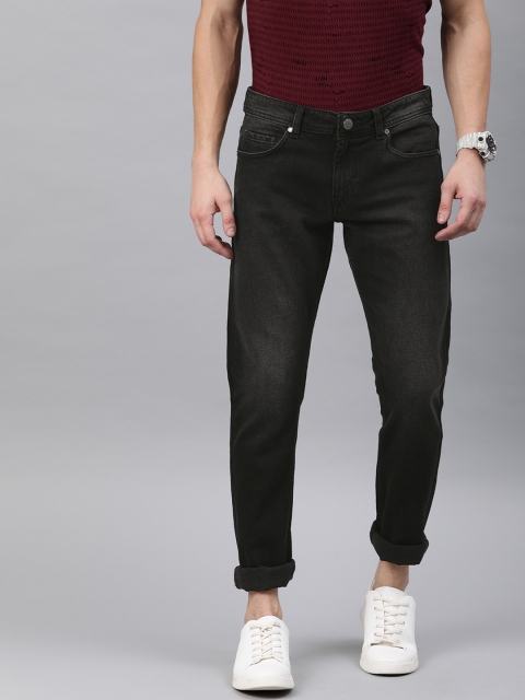 

American Crew Men Black Slim Fit Mid-Rise Clean Look Stretchable Jeans