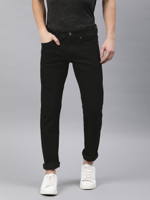 

American Crew Men Black Slim Fit Mid-Rise Clean Look Stretchable Jeans