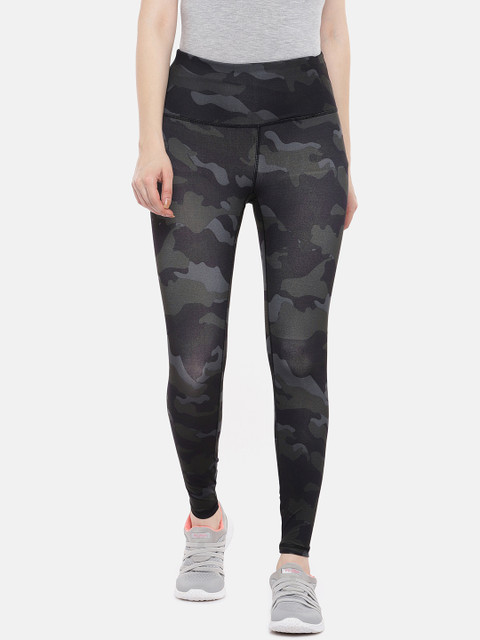

ARX Active Women Grey Camouflage Printed X-Dri Moisture Wicking Tights