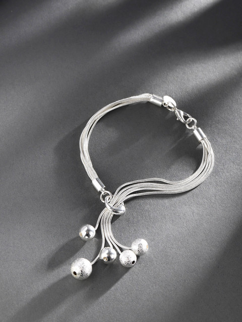 

Jewels Galaxy Silver-Plated Multistrand Bracelet