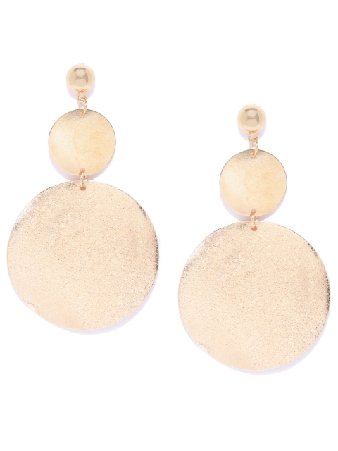 

Jewels Galaxy Gold-Plated Circular Drop Earrings