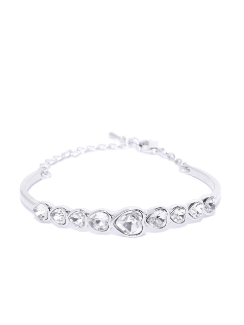 

Jewels Galaxy Silver-Plated Stone-Studded Bracelet