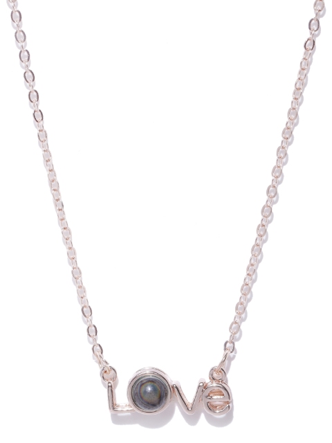 

YouBella Women Rose Gold-Plated Stone Studded Minimal Necklace