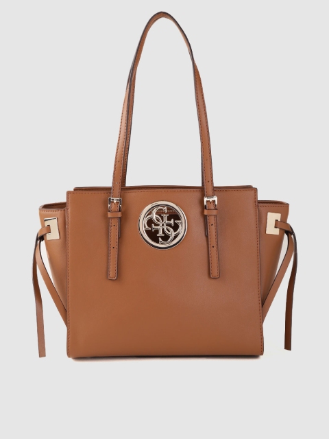 

GUESS Brown Solid Shoulder Bag