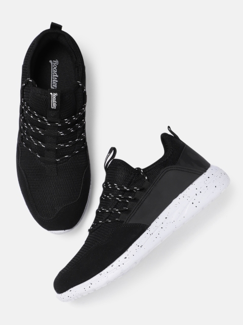 

Roadster Men Black Solid Sneakers