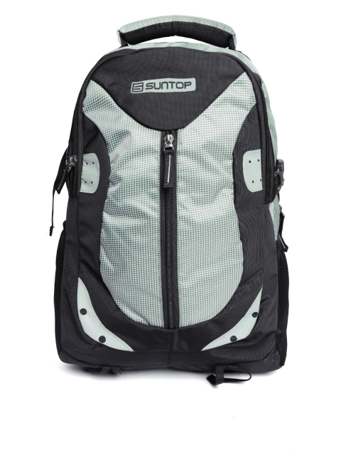 

Suntop Unisex Black & Grey Neo 9 Checked Laptop Backpack
