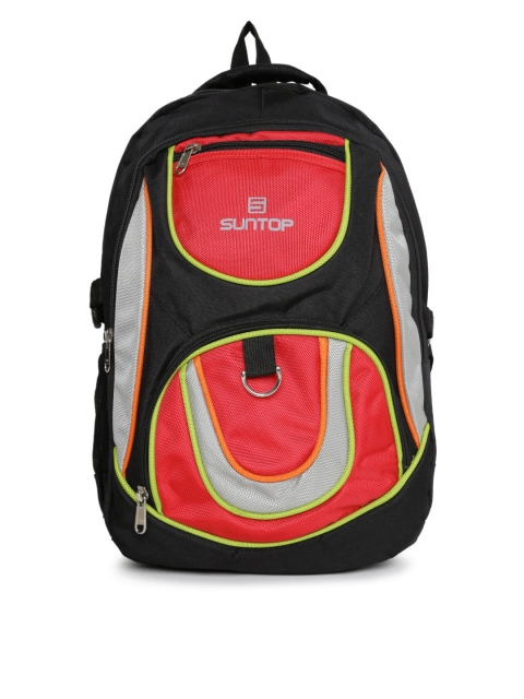 

Suntop Unisex Black & Red Backpack