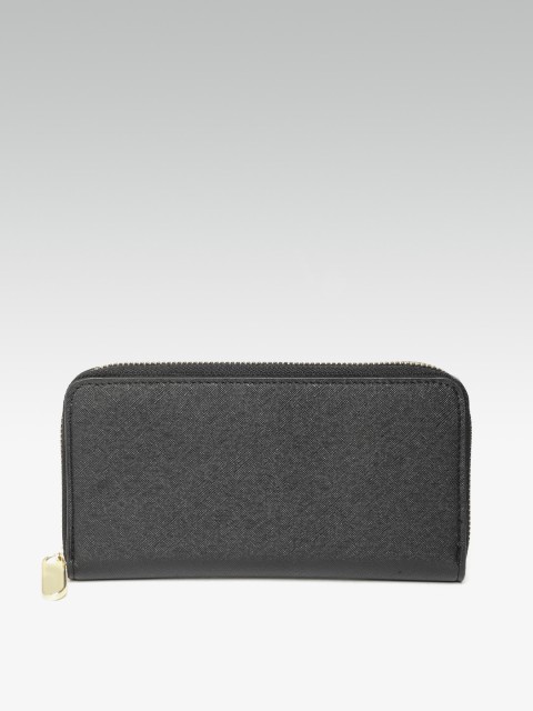 

20Dresses Women Black Solid Zip Around Wallet