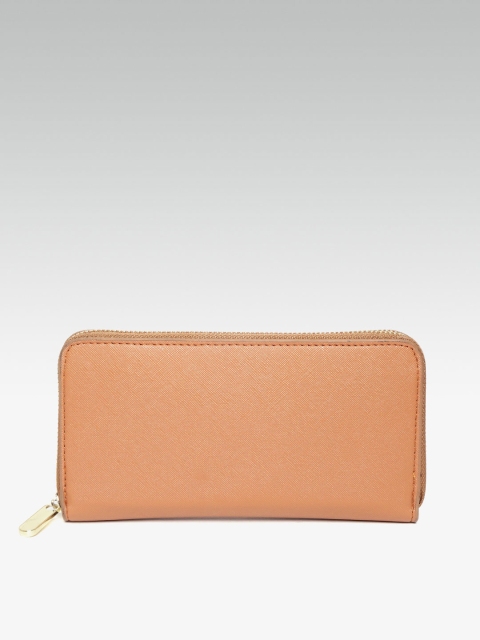 

20Dresses Women Tan Brown Solid Zip Around Wallet
