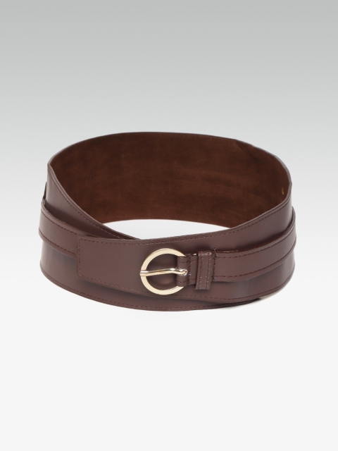 

20Dresses Women Brown Solid Wide Belt