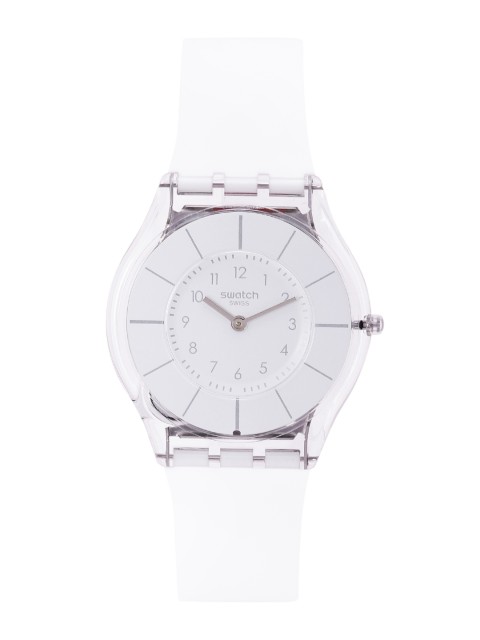 

Swatch Lifestyle Women White Water Resistant Analogue Watch SFK360