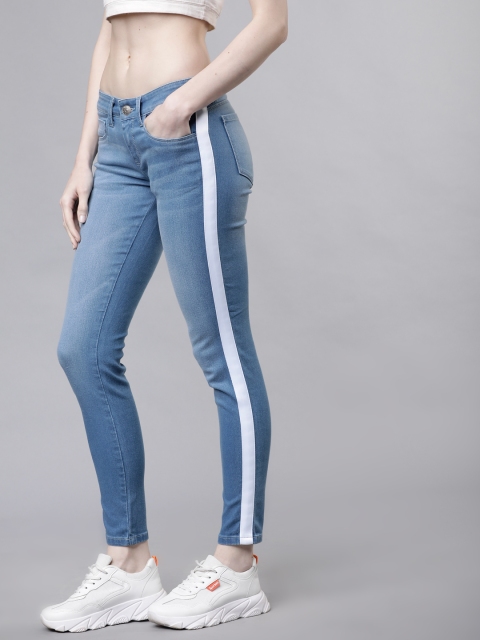 Women Blue Super Skinny Fit Mid-Rise Clean Look Jeans