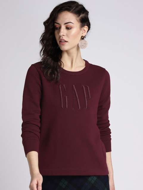 

GAP Women's Pullover Hoodie, Burgundy