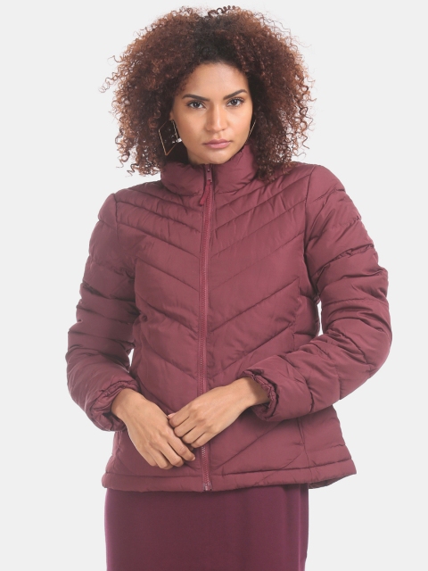 

GAP Women Burgundy Solid Lightweight Padded Jacket