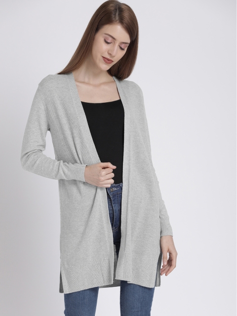 

GAP Women Grey Solid Front-Open Sweater