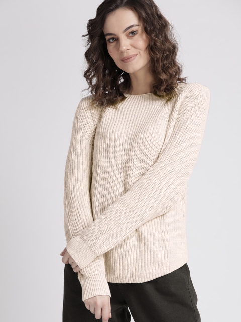 

GAP Women Shaker Stitch Crewneck Sweater, Off white
