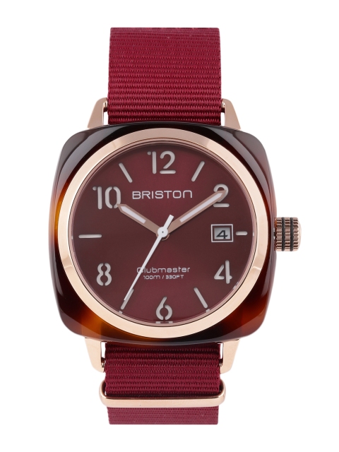 

BRISTON Men Red CLUBMASTER CLASSIC Analogue Watch 15240.PRA.T.8.NBDX