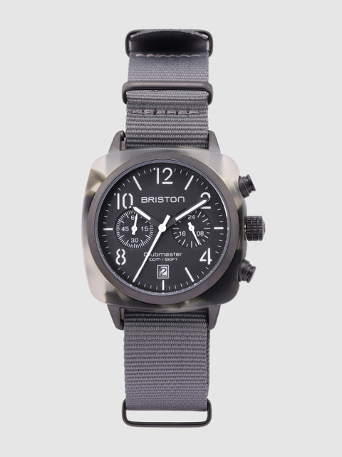 

BRISTON Men Black CLUBMASTER CLASSIC CHRONOGRAPH Analogue Watch 15140.PBAM.GT.3.NG