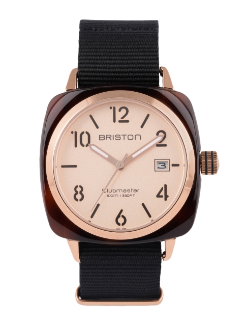 

BRISTON Men Rose Gold CLUBMASTER CLASSIC Analogue Watch 14240.PRA.T.6.NB