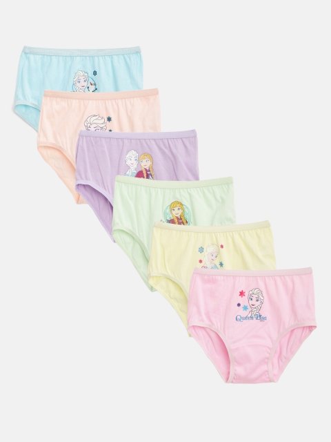 

Bodycare Kids Girls Pack of 6 Printed Hipster Briefs 955ABCDAB, Multi