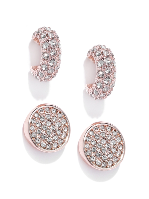 

Forever New Set of 2 Rose Gold-Toned Stone Studs