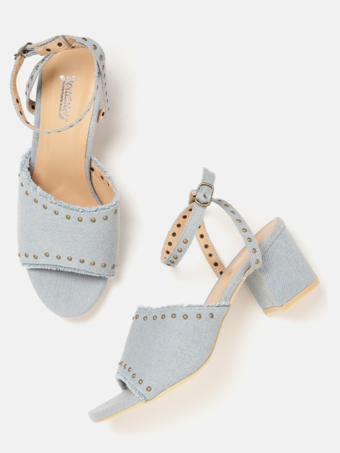 

Roadster Women Blue Mid-Top Heels with Studded Detail