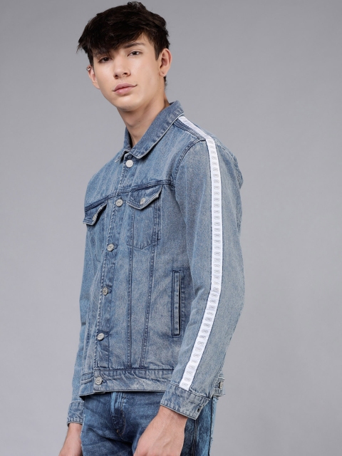 

Ecko Unltd Men Blue Solid Jacket