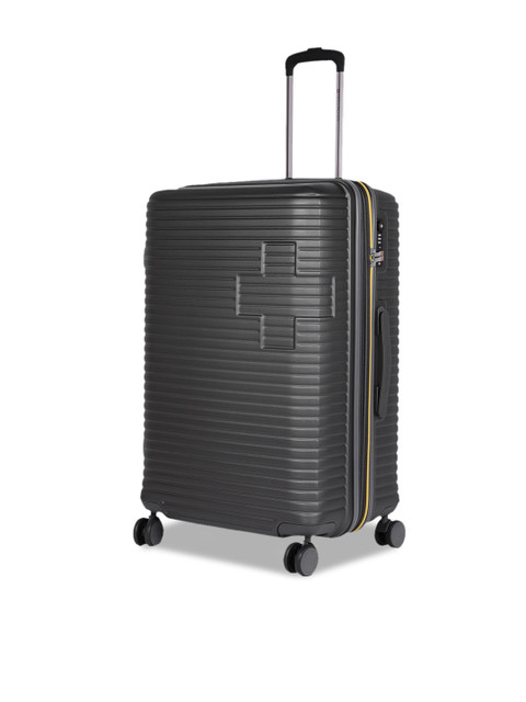 

Swiss Military Unisex Grey Textured Medium Size Trolley Bag
