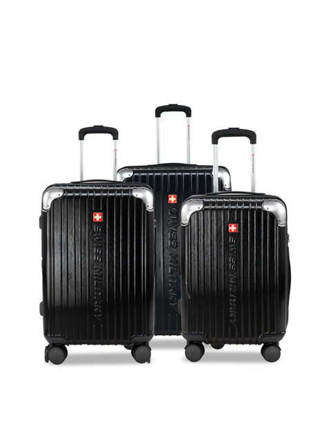 

Swiss Military Unisex Black Set of 3 Trolley Bags
