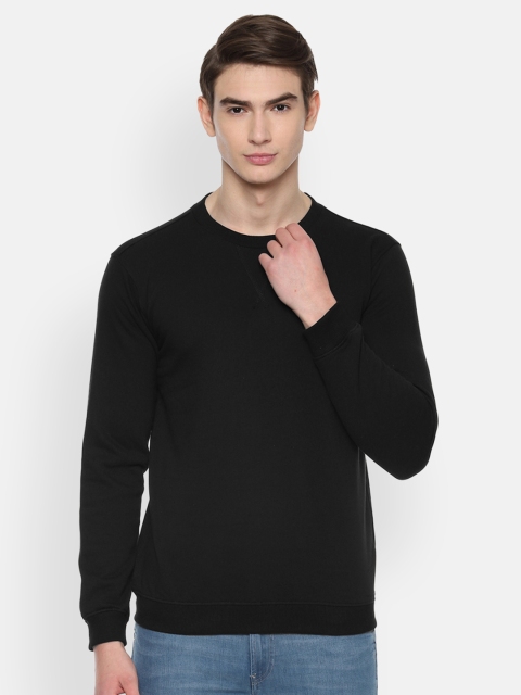 

Van Heusen Men Black Solid Sweatshirt